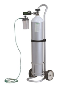 Aluminum light weight oxygen cylinder with trolley