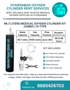 47 Liter Medical Oxygen Cylinder